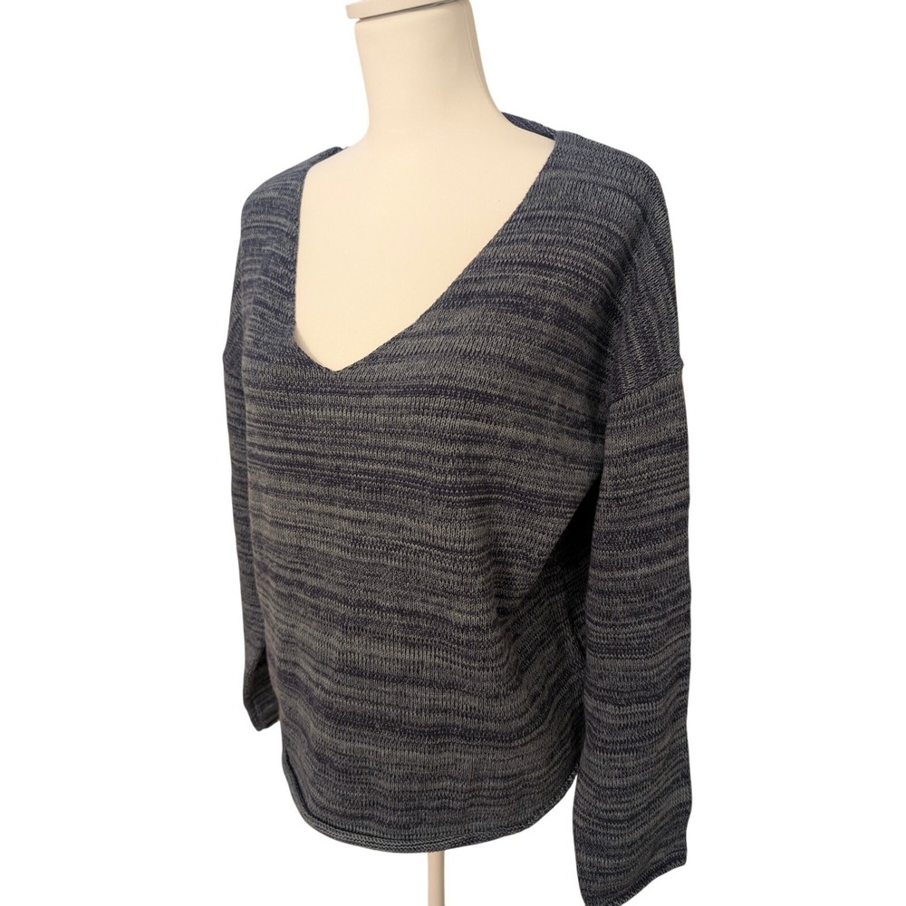 United By Blue Organic Cotton‎ V-Neck Women's Long Sleeve Sweater Size XL Soft